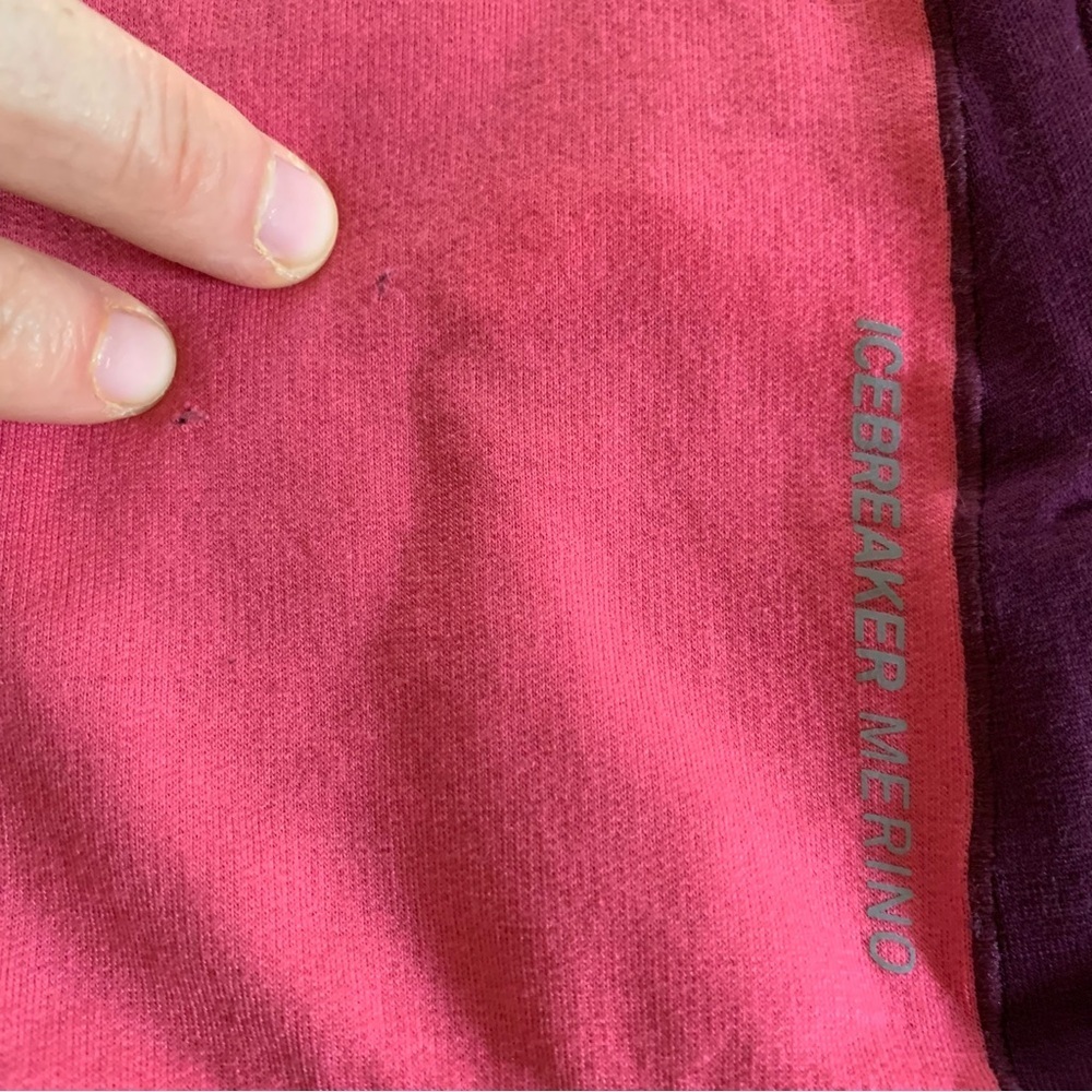 Icebreaker Ladies' XS Purple Pink Atom Merino GT Full Zip Sweater Wool Blend - Picture 7 of 11